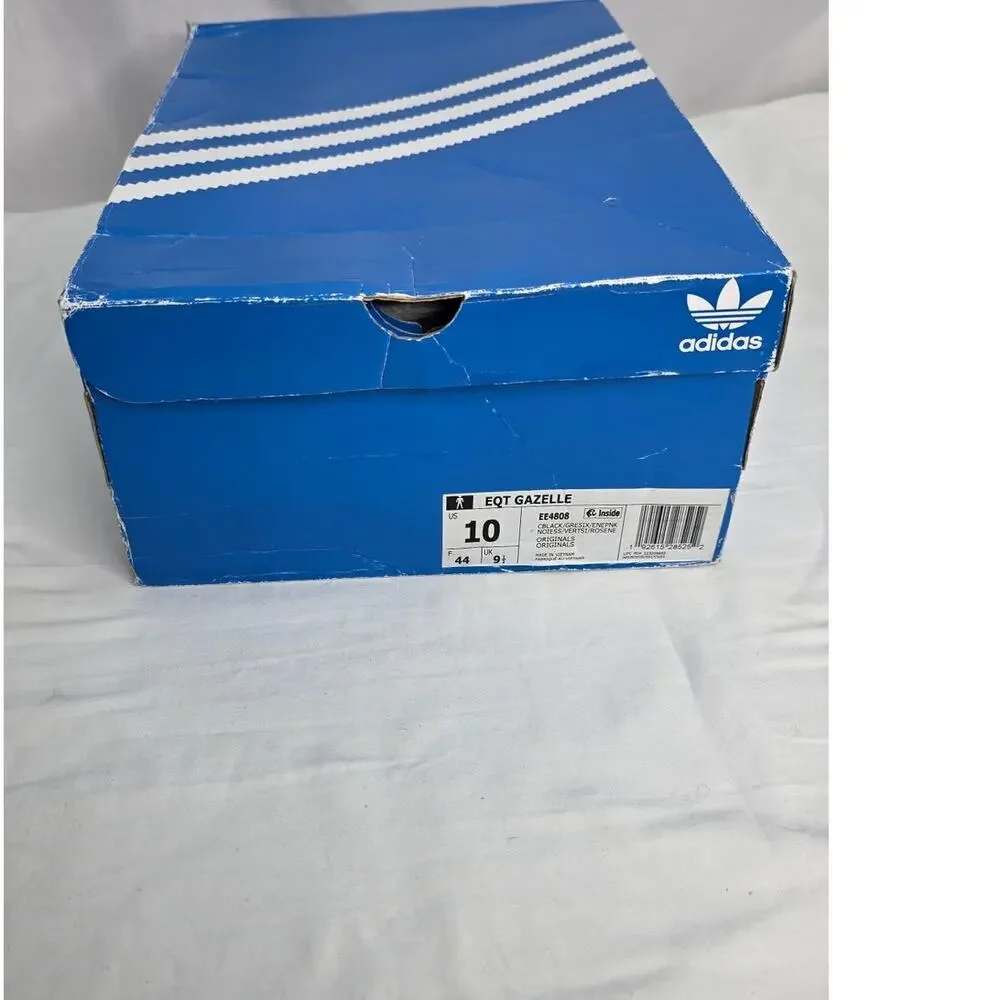 Adidas EQT Gazelle Black Pink Men's Size 10 Athletic Running Sneakers